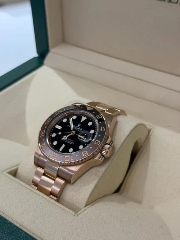 IMG_4218 Rolex GMT-Master II come NUOVO mai indossato del 2024 Italia Rootbeer oro rosa full set