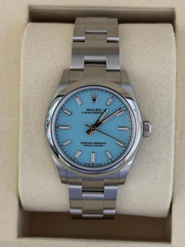 Rolex Oyster Perpetual 31mm TIFFANY NUOVO 2026 Ottobre Italia full set con documenti e scatola