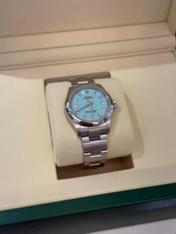 IMG_5214 Rolex Oyster Perpetual 31mm TIFFANY NUOVO 2026 Ottobre Italia full set con documenti e scatola