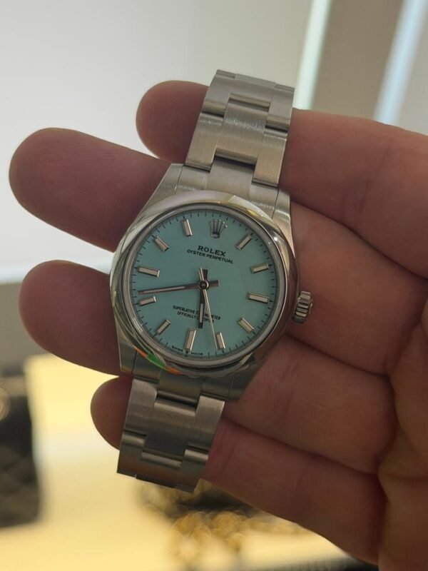 IMG_5216 Rolex Oyster Perpetual 31mm TIFFANY NUOVO 2026 Ottobre Italia full set con documenti e scatola