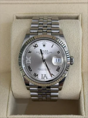 Rolex Datejust quadrante in diamanti ore 6 e 9 del 2022 full set top condition con documenti