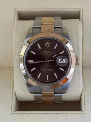 Rolex Datejust 41MM Chocolate del 2020 oro rosa e acciaio full set top condition con documenti