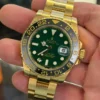 Rolex GMT-Master II GREEN dial del 2011 Italia oro giallo mai lucidato full set excellent condit