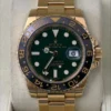 Rolex GMT-Master II GREEN dial del 2011 Italia oro giallo mai lucidato full set excellent condit