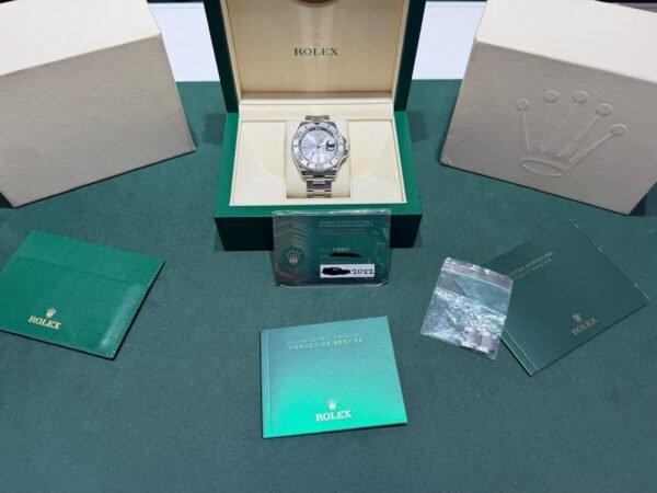 Rolex Yacht-Master quadrante rhodium del 2022 Italiano in platino full set excellent condition