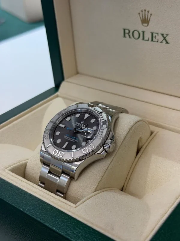 Rolex Yacht-Master quadrante rhodium del 2022 Italiano in platino full set excellent condition