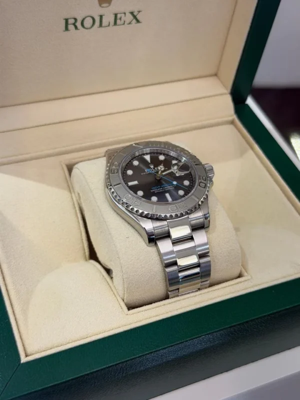 Rolex Yacht-Master quadrante rhodium del 2022 Italiano in platino full set excellent condition