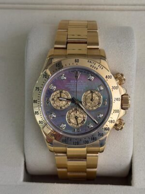 Rolex Daytona CRYSTAL dial diamond mother of pearl 2001 full set excellent condition documenti