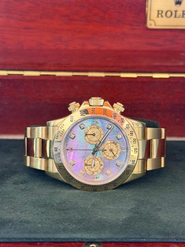 Rolex Daytona CRYSTAL dial diamond mother of pearl 2001 full set excellent condition documenti