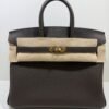 Hermès Birkin 25 retourne veau togo colore Vert loden ( verde scuro scuro )