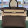 Hermès Birkin 25 retourne veau togo colore Vert loden ( verde scuro scuro )
