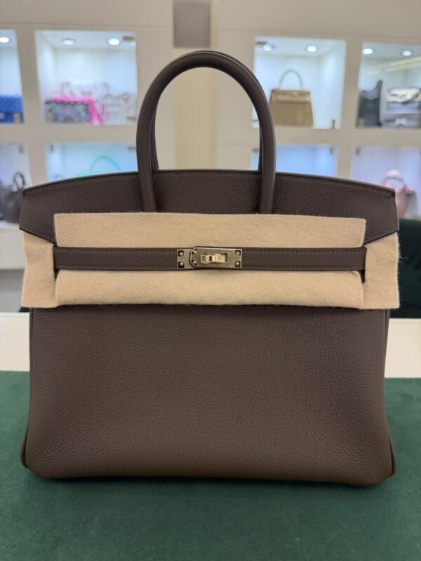 Hermès Birkin 25 retourne veau togo colore Vert loden ( verde scuro scuro )