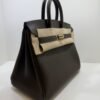 Hermès Birkin 25 retourne veau togo colore Vert loden ( verde scuro scuro )