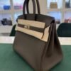 Hermès Birkin 25 retourne veau togo colore Vert loden ( verde scuro scuro )