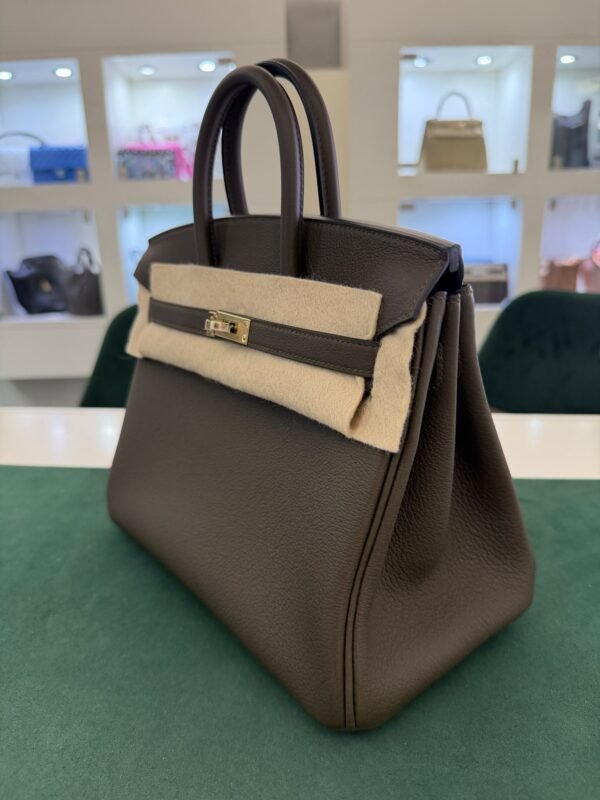 Hermès Birkin 25 retourne veau togo colore Vert loden ( verde scuro scuro )