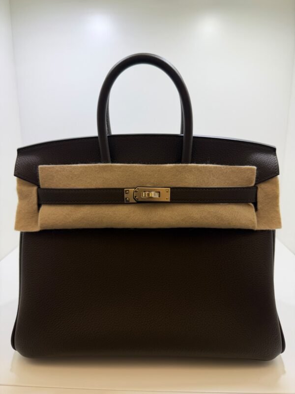 Hermès Birkin 25 retourne veau togo colore Vert loden ( verde scuro scuro )