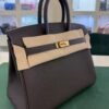 Hermès Birkin 25 retourne veau togo colore bai - brun ( cioccolato fondente ) NUOVA 2026 Settembre stampa K hardware dorato