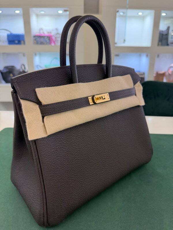 Hermès Birkin 25 retourne veau togo colore bai - brun ( cioccolato fondente ) NUOVA 2026 Settembre stampa K hardware dorato