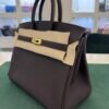 Hermès Birkin 25 retourne veau togo colore bai - brun ( cioccolato fondente ) NUOVA 2026 Settembre stampa K hardware dorato