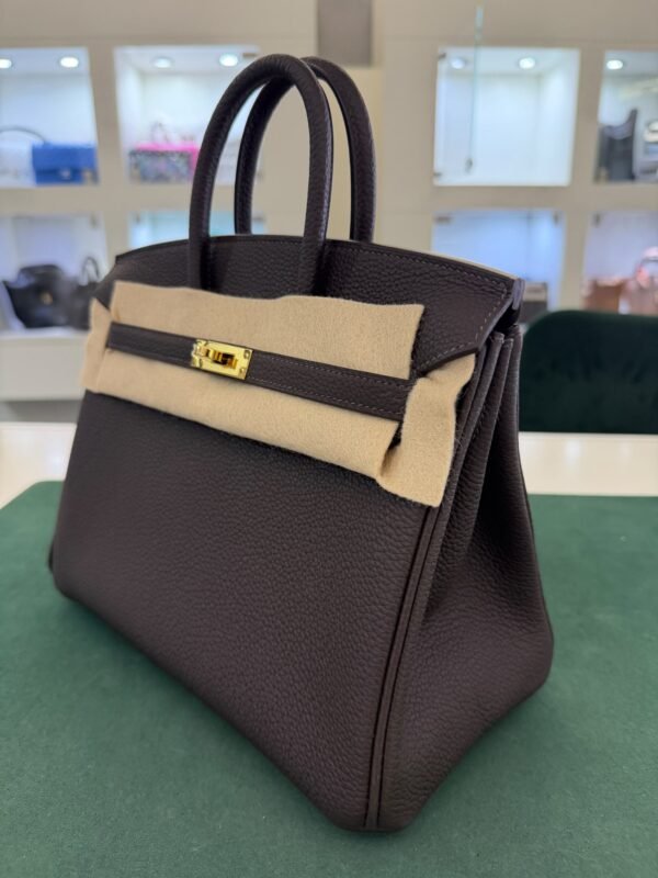 Hermès Birkin 25 retourne veau togo colore bai - brun ( cioccolato fondente ) NUOVA 2026 Settembre stampa K hardware dorato
