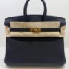 ermès Birkin 25 retourne veau togo colore noir( nero ) stampa G NUOVA 2026 hardware dorato full set con scontrino ufficiale Hermès pellicole