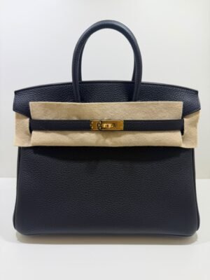erm&egrave;s Birkin 25 retourne veau togo colore noir( nero ) stampa G NUOVA 2026 hardware dorato full set con scontrino ufficiale Herm&egrave;s pellicole
