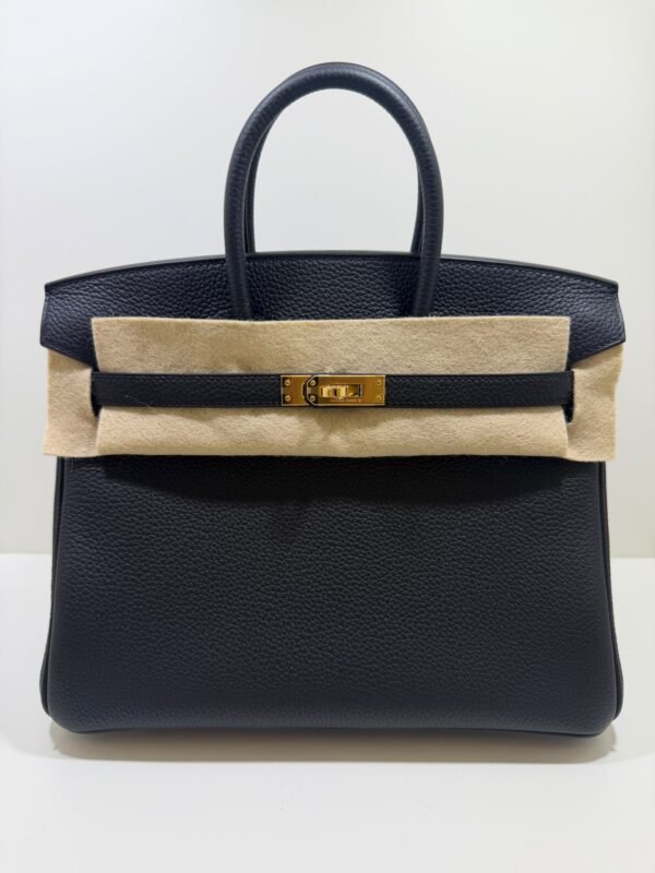 ermès Birkin 25 retourne veau togo colore noir( nero ) stampa G NUOVA 2026 hardware dorato full set con scontrino ufficiale Hermès pellicole