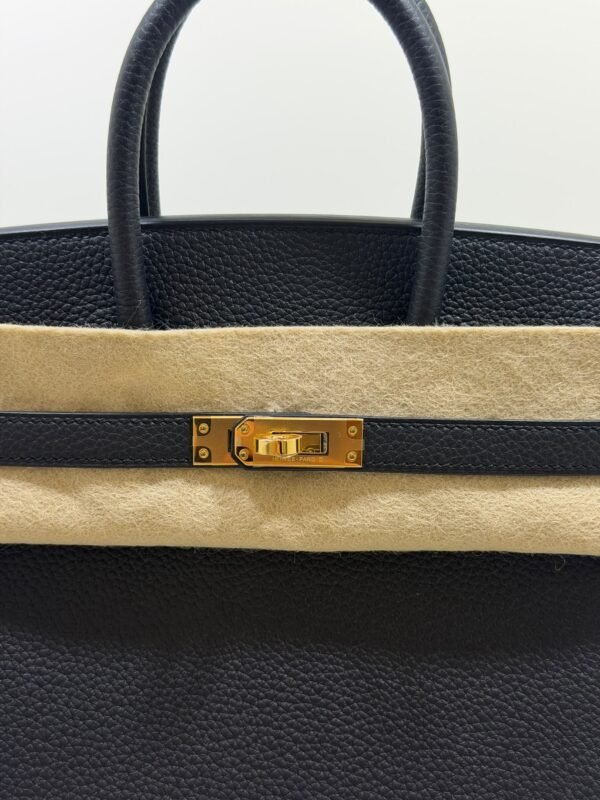 ermès Birkin 25 retourne veau togo colore noir( nero ) stampa G NUOVA 2026 hardware dorato full set con scontrino ufficiale Hermès pellicole