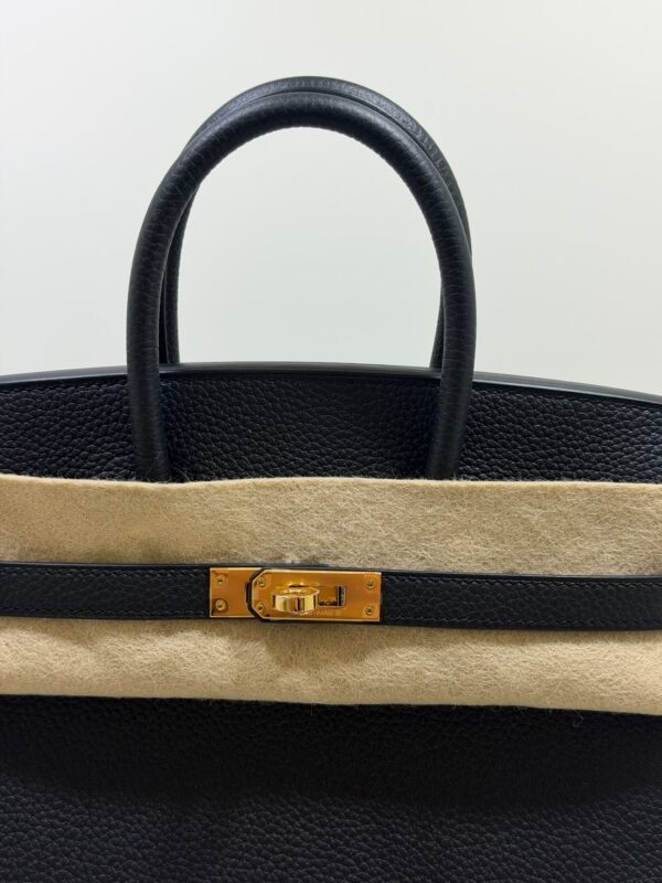 ermès Birkin 25 retourne veau togo colore noir( nero ) stampa G NUOVA 2026 hardware dorato full set con scontrino ufficiale Hermès pellicole