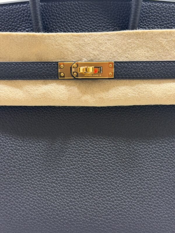 ermès Birkin 25 retourne veau togo colore noir( nero ) stampa G NUOVA 2026 hardware dorato full set con scontrino ufficiale Hermès pellicole