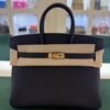 ermès Birkin 25 retourne veau togo colore noir( nero ) stampa G NUOVA 2026 hardware dorato full set con scontrino ufficiale Hermès pellicole