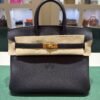 ermès Birkin 25 retourne veau togo colore noir( nero ) stampa G NUOVA 2026 hardware dorato full set con scontrino ufficiale Hermès pellicole