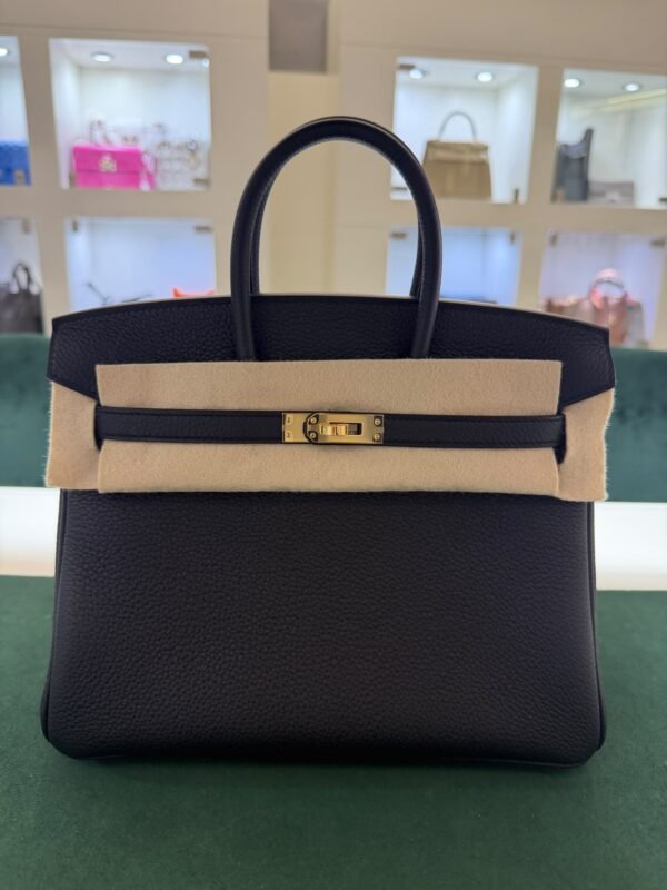 ermès Birkin 25 retourne veau togo colore noir( nero ) stampa G NUOVA 2026 hardware dorato full set con scontrino ufficiale Hermès pellicole