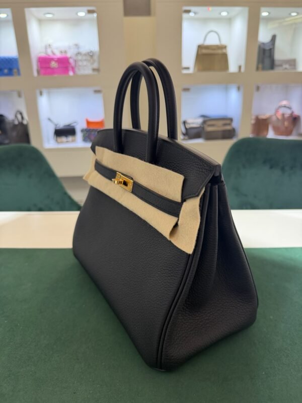 ermès Birkin 25 retourne veau togo colore noir( nero ) stampa G NUOVA 2026 hardware dorato full set con scontrino ufficiale Hermès pellicole