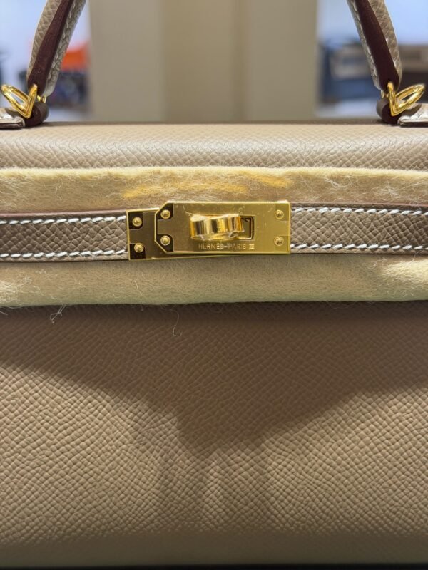 Hermès mini Kelly Sellier epsom color Etoupe ( Tortora ) NUOVA 2026