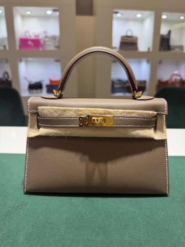 Hermès mini Kelly Sellier epsom color Etoupe ( Tortora ) NUOVA 2026