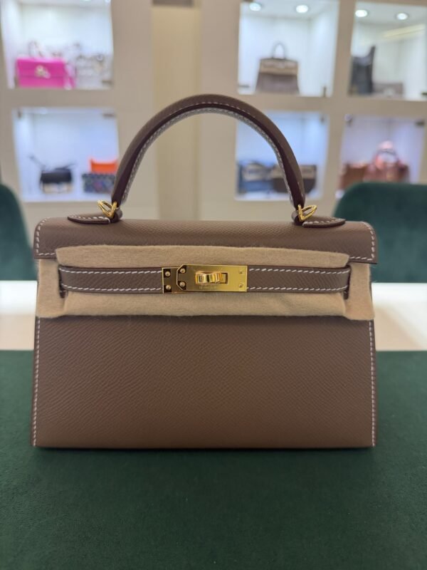 Hermès mini Kelly Sellier epsom color Etoupe ( Tortora ) NUOVA 2026