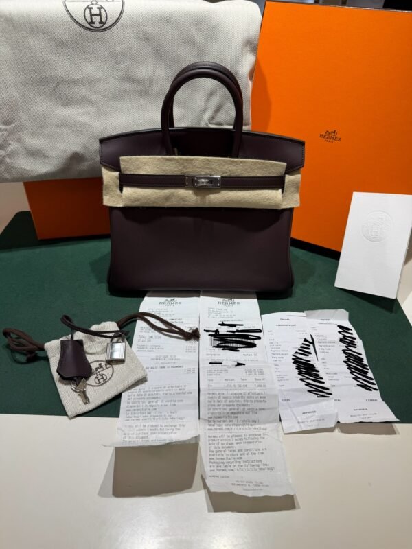Hermès Birkin 25 veau swift color Rouge sell ( bordeaux )stampa G