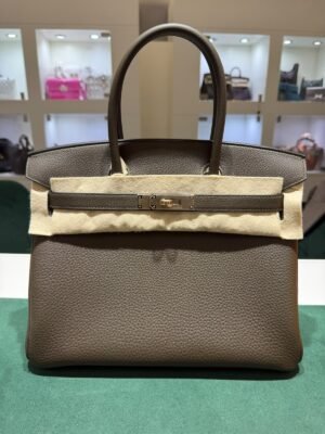 Hermès Birkin 30 retourne veau togo colore vert loden ( Verdone casacca militare ) stampa G NUOVA 2026