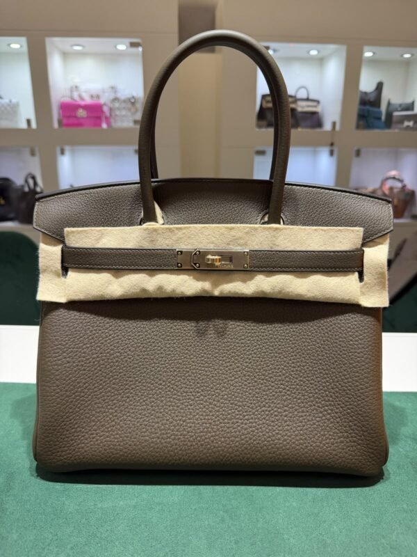 Herm&egrave;s Birkin 30 retourne veau togo colore vert loden ( Verdone casacca militare ) stampa G NUOVA 2026
