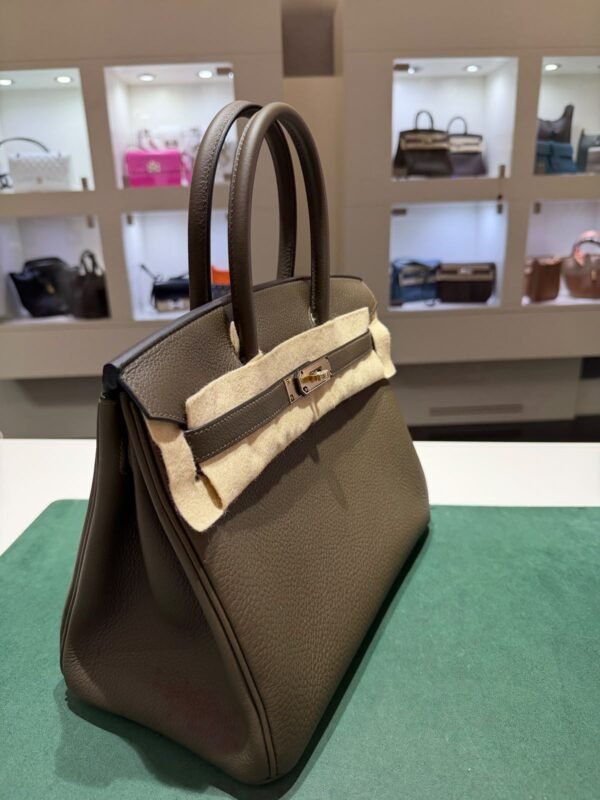 Herm&egrave;s Birkin 30 retourne veau togo colore vert loden ( Verdone casacca militare ) stampa G NUOVA 2026