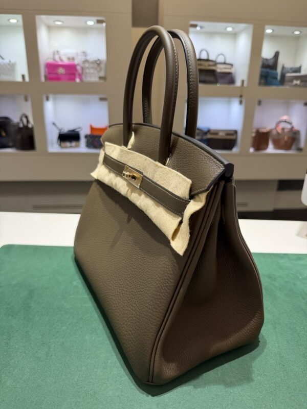 Herm&egrave;s Birkin 30 retourne veau togo colore vert loden ( Verdone casacca militare ) stampa G NUOVA 2026