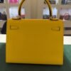 Hermès Kelly 25 Sellier second hand del 2022 stampa U in pelle Epsom colore yellow ( giallo )