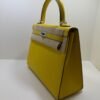Hermès Kelly 25 Sellier second hand del 2022 stampa U in pelle Epsom colore yellow ( giallo )