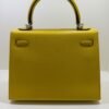 Hermès Kelly 25 Sellier second hand del 2022 stampa U in pelle Epsom colore yellow ( giallo )