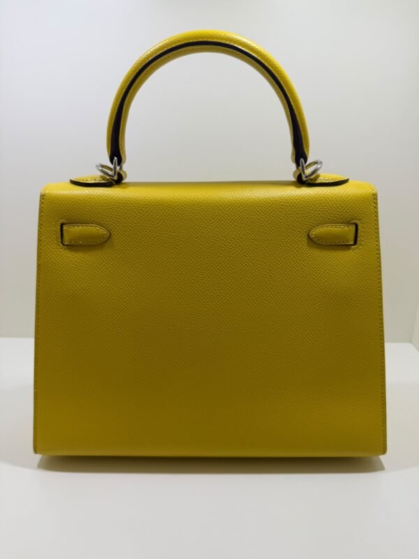 Hermès Kelly 25 Sellier second hand del 2022 stampa U in pelle Epsom colore yellow ( giallo )