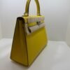 Hermès Kelly 25 Sellier second hand del 2022 stampa U in pelle Epsom colore yellow ( giallo )