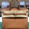 Hermès Birkin 25 retourne veau togo colore gold ( marrone ) stampa G NUOVA 2026