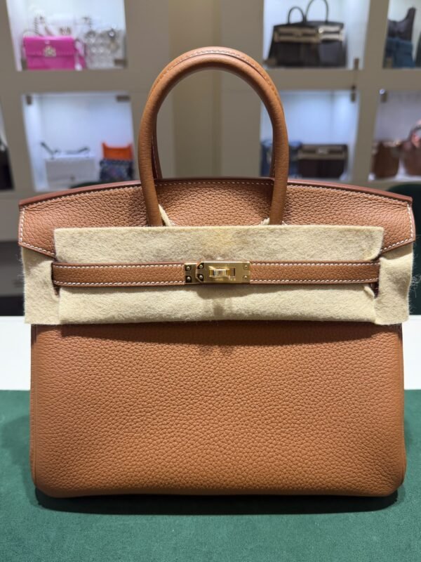 Hermès Birkin 25 retourne veau togo colore gold ( marrone ) stampa G NUOVA 2026