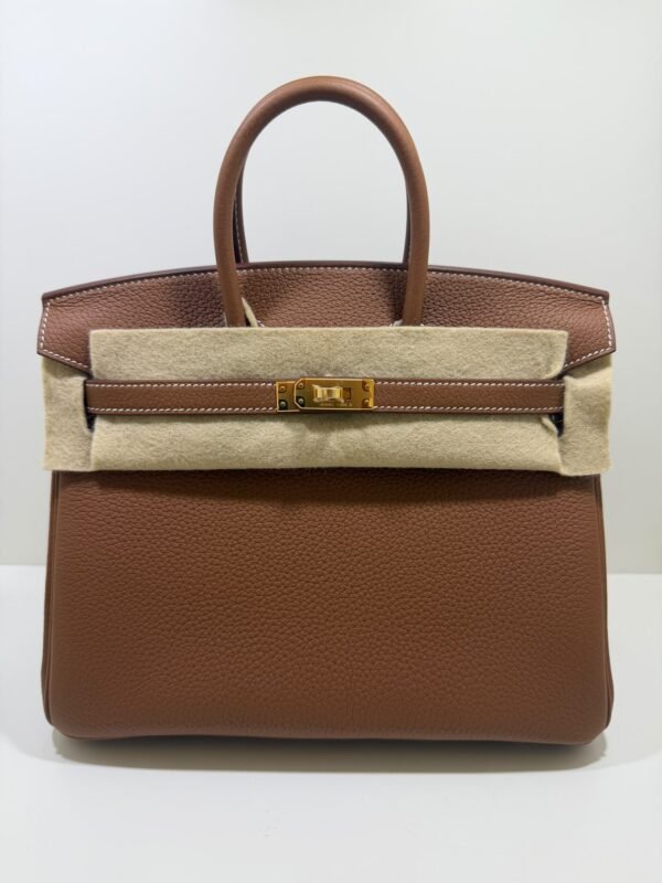 Hermès Birkin 25 retourne veau togo colore gold ( marrone ) stampa G NUOVA 2026